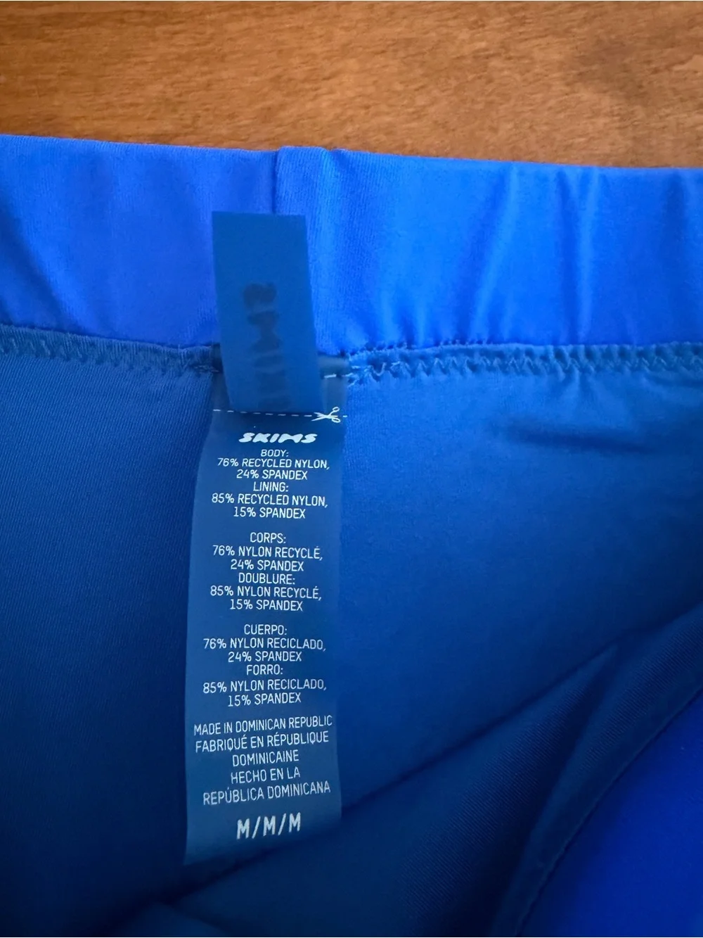 SKIMS Electric Blue High-Waist swim bottoms with Front Zip